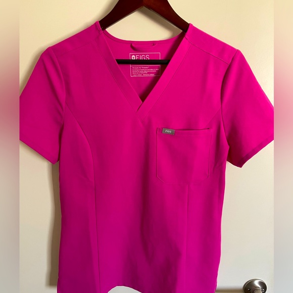 Figs Other Slim Fit Scrub Top In Electric Orchid Color Limited
